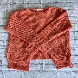 Lush Confetti Open Back Sweater Sz S/M